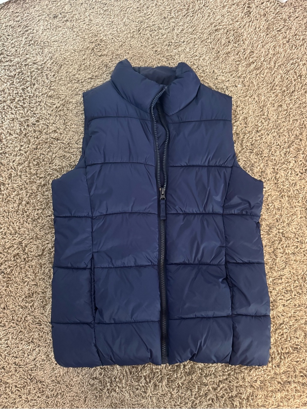 Old Navy Navy Collared Puffer Vest